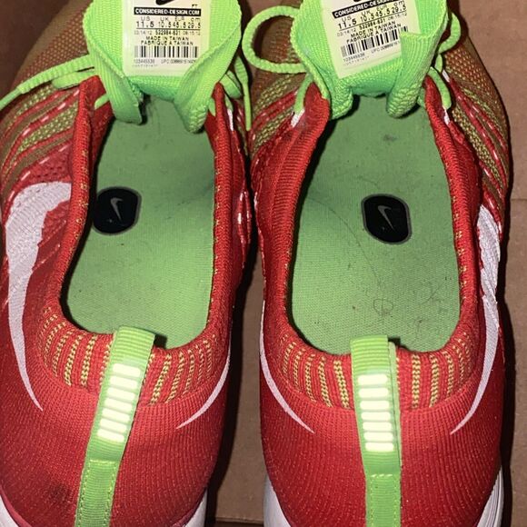 VTG 2012 Nike Flyknit Trainer University Red Electric Green Men’s Sz 11.5 main image 15